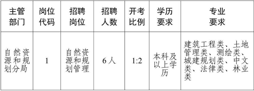 竹溪县自然资源和规划局招聘公告解析